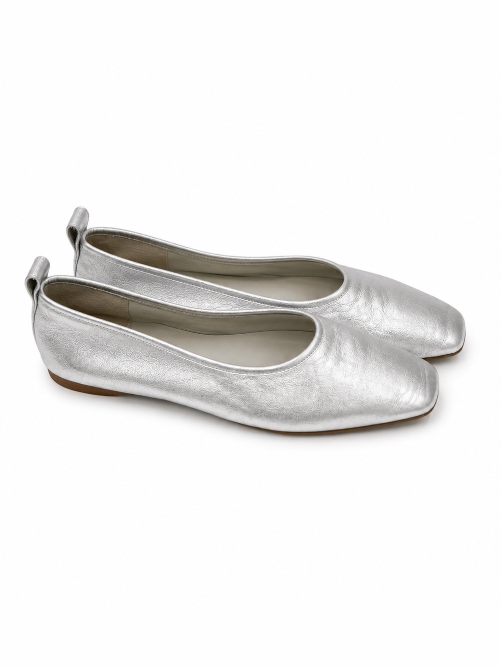 Vince Vivian Ballet Flats | Silver Metallic Leather | Size 6 | NWOB - Picture 3 of 4